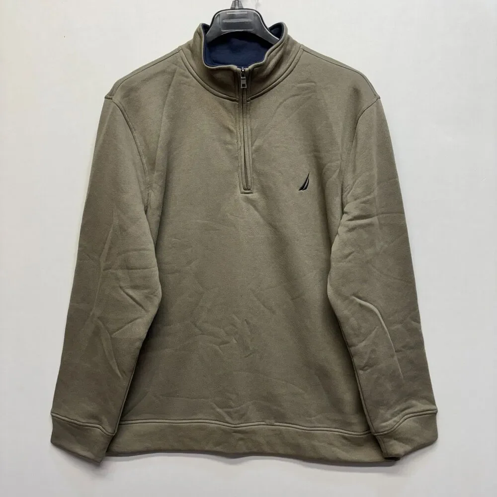 NWT Nautica Men 1/4 Zip Pullover Sweater Sweatshirt Size XXL 2XL D085 -16